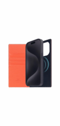 SLG Design pouzdro D8 Neon Full Grain Leather Diary pro iPhone 15 Pro - Coral