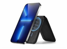 ESR Vegan Leather Magnetic Wallet Stand - Black Carbon Fiber