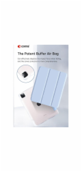 Comma pouzdro Joy Series PU Case With Pencil Slot pro iPad 10-11 Gen 2022/2025 - Light Blue
