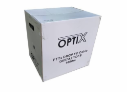 Optický kabel DROP FTTx SM 4x9/125, OS2 G.657A1, TB, LSOH, Eca, černý, 1000m