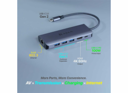 Adam Elements CASA A01 USB-C 4K 6-in-1 Hub - Grey