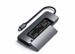 Satechi USB-C Hybrid Multiport adaptér s SSD enclosure - Space Gray Aluminium
