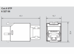 Legrand LINKEO Keystone Cat6, stíněný STP, 180st svork., typ 110, stříbrný
