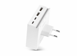 USBePower Hide Mini 27W 4-in-1 wall charger - White