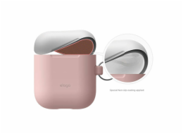 Elago Airpods Silicone Duo Hang Case - Pink/White, Pastel Blue