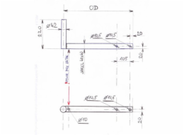 CSAT KBV370+2Z5M konzola na stožár délka 22cm - odsazení 37cm