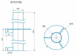 CSAT STX1700, stojan - kovová trojnožka, výška 170cm