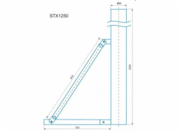 CSAT STX1250, stojan - kovová trojnožka, výška 125cm