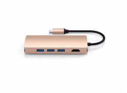 Satechi USB-C Multiport adaptér 4K 8port V2 - Gold Aluminium