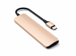 Satechi USB-C Slim Multiport adaptér V2 - Gold Aluminium