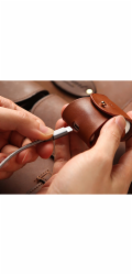 Elago Airpods Leather Case - Brown
