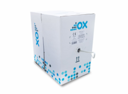 OXnet kabel UTP, Cat5E, lanko, PVC, box 305m - šedá