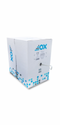 OXnet kábel UTP, Cat5E, lanko, PVC, box 305m - šedá