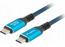 Lanberg Kabel USB-C M/M USB4 1,5M 240W 60HZ černo-modrý