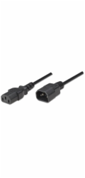 Manhattan napájecí kabel Manhattan C14 až C13 M/F napájecí prodlužovací kabel 0,5m černý