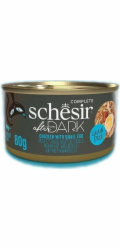 SCHESIR After Dark Kuřecí řízek s křepelčím vejcem ve vývaru - mokré krmivo pro kočky - 80g