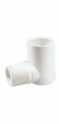 Koleno 410-005, PVC-U, 1/2"x90°, vnější závit/lepidlo uvnitř