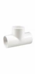T-kus 401-005, PVC-U, 1/2", lepidlo uvnitř