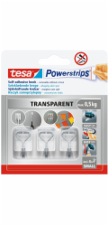 Háček na šaty Tesa Powerstrips, 3 ks, průhledný