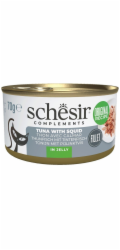 SCHESIR Complements Tuna with squids in jelly - mokré krmivo pro kočky - 70g