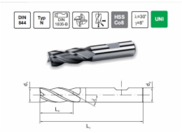 Fanar stopková fréza NFPA FI 10,0 22/72 Z4 HB10 HSSE DIN 844