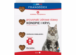 FRANCODEX Przysmak dla kota na zdrowe stawy, kryl i olej konopny 12szt