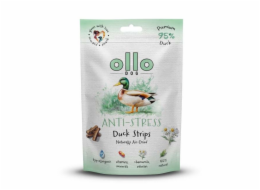 OLLO Air-Dried Anti-Stress Duck strips - pamlsek pro psa - 80g
