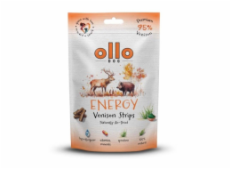 OLLO Air-Dried Energy Venison strips - pamlsek pro psa - 80g