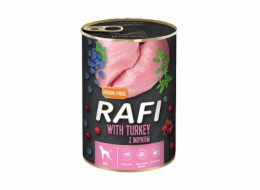 Dolina Noteci Rafi Mokré krmivo pro psy s krůtím masem, borůvkami a brusinkami - 800g