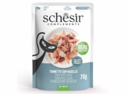 SCHESIR Tuna with hake in jelly - mokré krmivo pro kočky - 70g