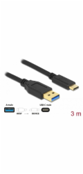 Delock - USB kabel - 24 pin USB-C (M) do USB typ A (M) - USB 3.2 Gen 1 - 3 m - černá