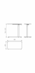 Psací stůl/stůl s nastavitelnou výškou Unikátní LAPTOP DESK bílý