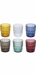 Guzzini VANITY Set of 6 Low Tumblers Assorted colors