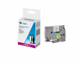 G&G Schriftband 12mm x 8m sw-ws Komp. m. Brother TZe-S231