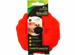 Charles Viancin Poppy 11,5 cm 2 Silicone Drink Covers red