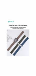 Deví řemínek Deluxe Magnetic Fiber Watch Band 44/45/46mm - Sea Blue