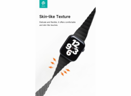 Deví řemínek Nature Silicone Magnetic Watch Band 44/45/46mm - Black