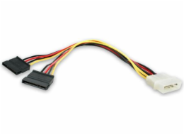 StarTech.com 12in LP4 to 2x SATA Power Y Cable Adapter - Molex to to Dual SATA Power Adapter Splitter - Adaptér napájení - 4 pinové interní napájení (M) do SATA napájení (F) - pro P/N: BRACKET125PTP, 
