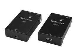 StarTech.com USB 2.0 Extender over Cat5e/Cat6 Cable (RJ45), Up to 165ft (50m), High Speed USB Port Extender Adapter Kit, Powered, USB over Ethernet Cable Extender, 480Mbps, Metal Housing - Power/Link/