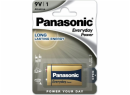 Baterie 6F22 (9V) alkalická PANASONIC Everyday Power 1ks / blistr