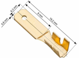 Konektor faston neizolovaný 6.3mm  1.0-2.5mm