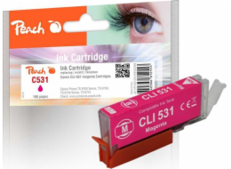 Peach kompatibilní cartridge Canon CLI-531BK, černá, 400str.