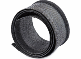 StarTech.com 10ft (3m) Cable Management Sleeve, Trimmable Heavy Duty Cable Wrap, 1.2" (3cm) Dia Polyester Mesh Computer Cable Manager/Protector/Concealer - Black Cord Organizer/Hider, Floor Cable Cove