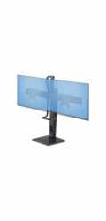 Startech Crossbar Dual Monitor Desk Stand, Double 27inch Screens/VESA - Stojan - pro 2 monitory - plast, hliník, ocel - černá - velikost obrazovky: 17"-27" - stolní stojan
