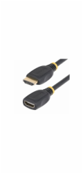 Startech 18in HDMI 2.0 Extension Cable, 4K 60Hz, M/F - High Speed - prodlužovací kabel HDMI - HDMI s piny (male) do HDMI se zdířkami (female) - 50 cm - odstíněný - černá - pasivní, podpora 4K60Hz