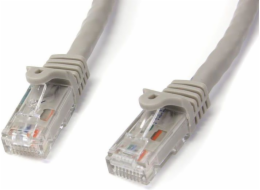 StarTech.com 2m Gray Cat5e / Cat 5 Snagless Patch Cable - Patch kabel - RJ-45 (M) do RJ-45 (M) - 2 m - UTP - CAT 5e - lisovaný, provedení bez hrbolků - šedá