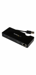 Startech USB 3.0 to HDMI or VGA Adapter Dock - USB 3.0 Mini Docking Station w/ USB, GbE Ports - Portable Universal Laptop Travel Hub (USB3SMDOCKHV) - Dokovací stanice - USB - HDMI - 1GbE - pro P/N: AR