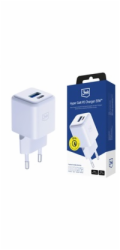 3mk síťová nabíječka Hyper GaN Charger 20W, bílá