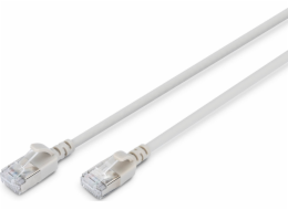 DIGITUS CAT 6A F-FTP Slim Patch cord, Cu, LSZH AWG 32/7, length 0.3m, Grey