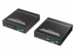 PremiumCord 4K@60Hz HDMI KVM extender na 120m přes LAN, over IP